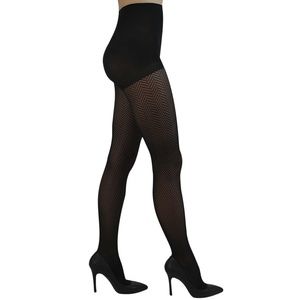 YourTights Herringbone Sheer Black Tights USA